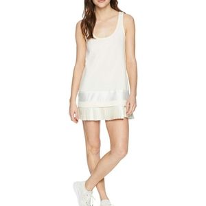 Puma x Fenty Womans Pleated Hem Jersey Tank Dress in Vanilla Ice